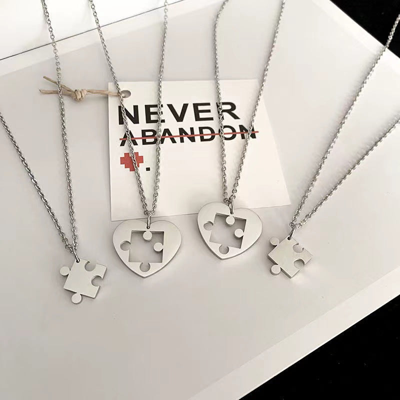 Interlocking Heart Puzzle Necklace