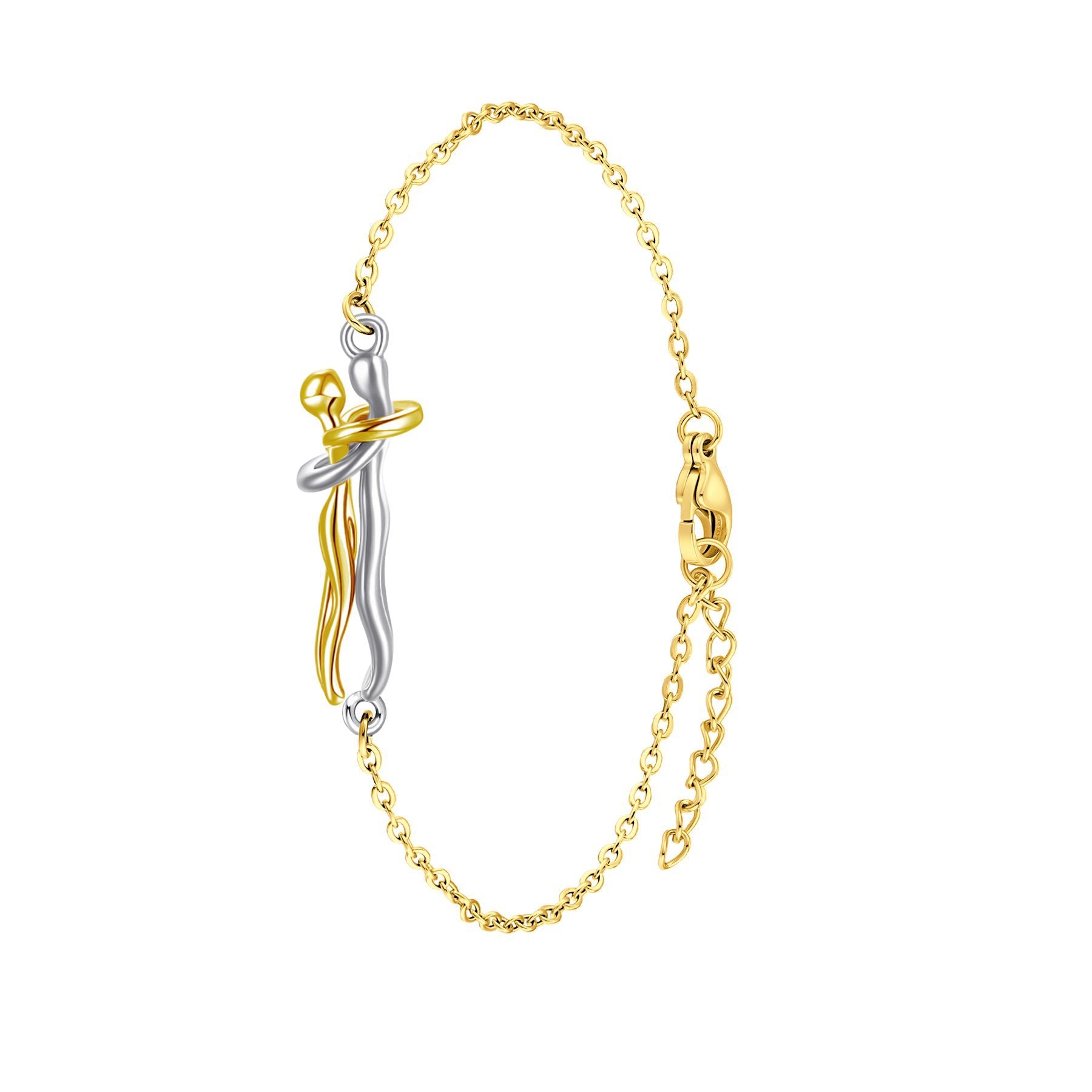 Adjustable Gold Plated Snake Chain Necklace Bracelet Set