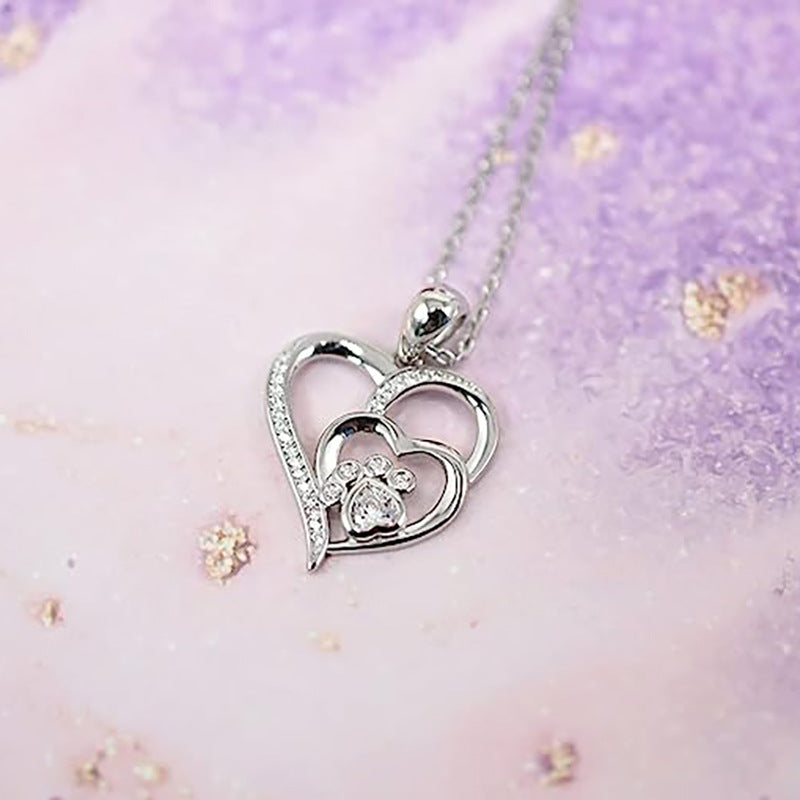 Sweet Heart Cat Claw Necklace