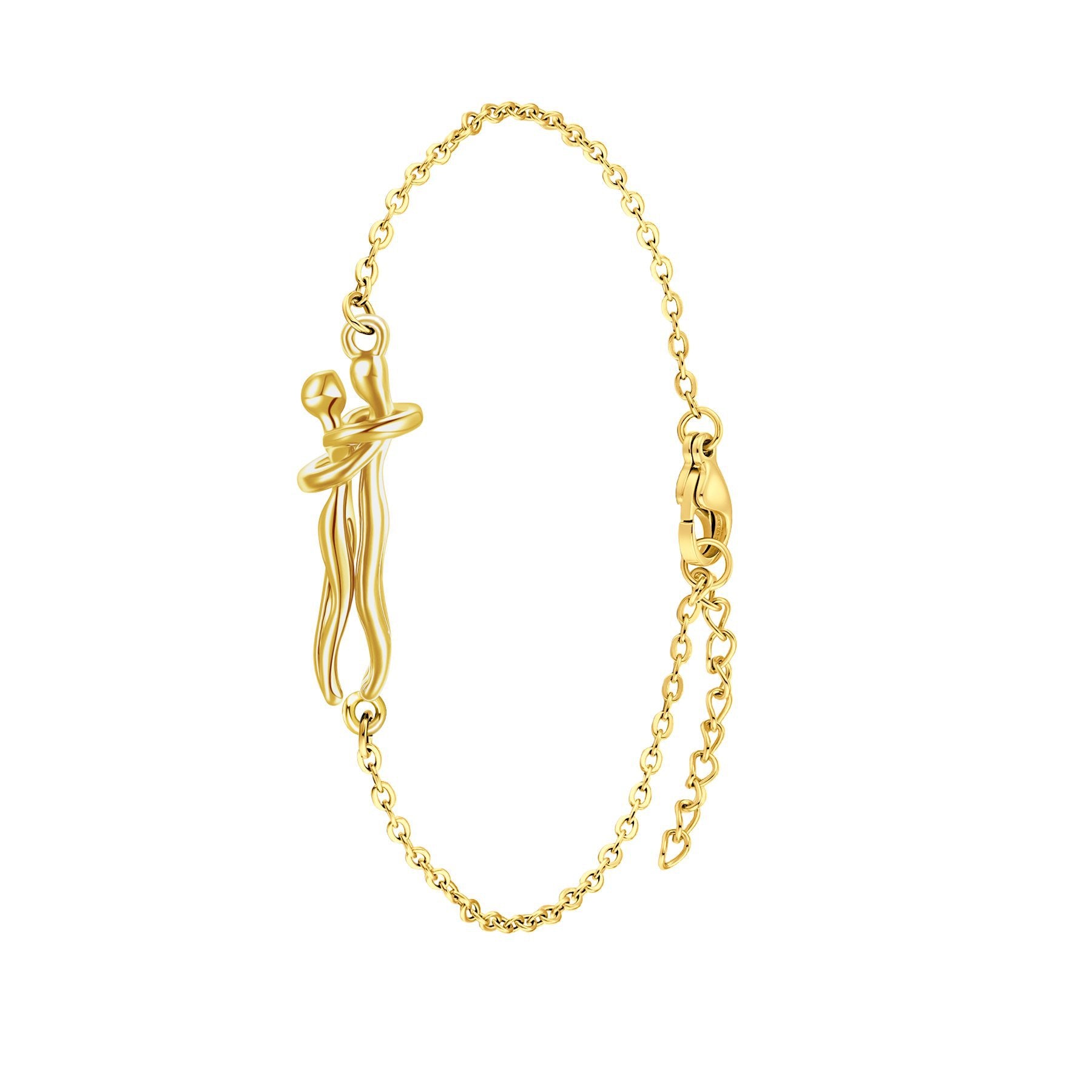 Adjustable Gold Plated Snake Chain Necklace Bracelet Set