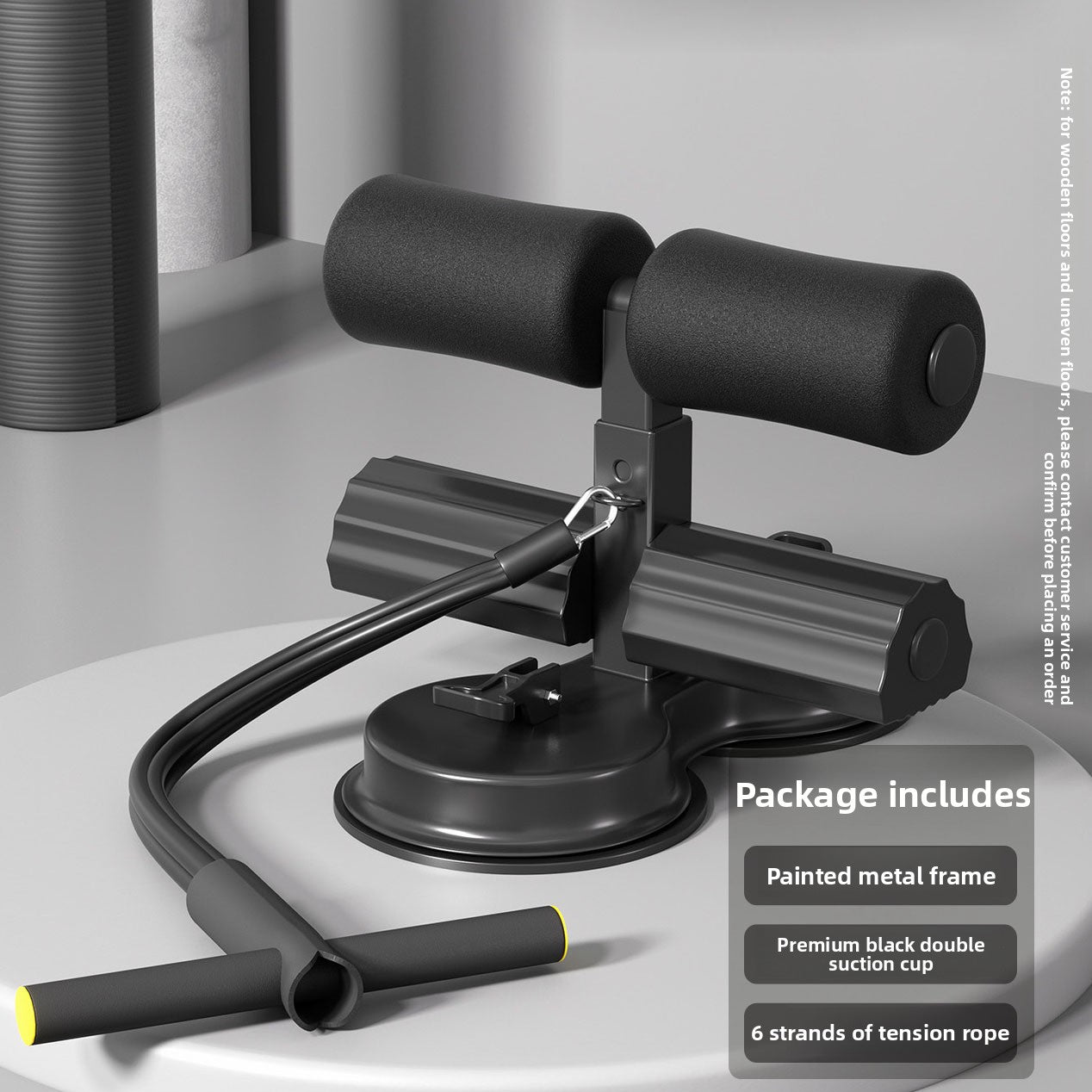 Three-Suction-Cup Sit-Up Multi-Functional Exercise and Fitness Equipment
