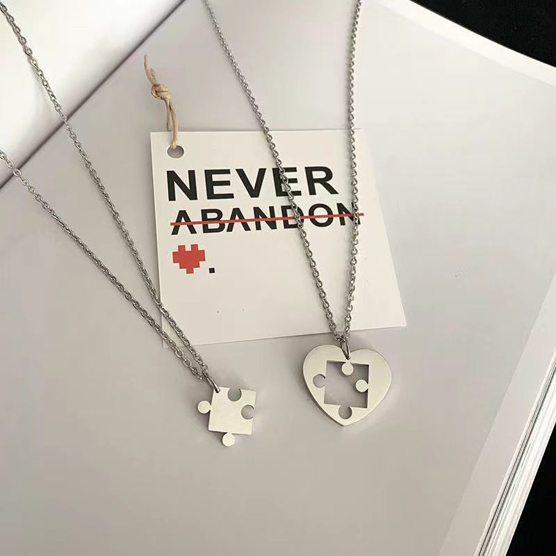 Interlocking Heart Puzzle Necklace