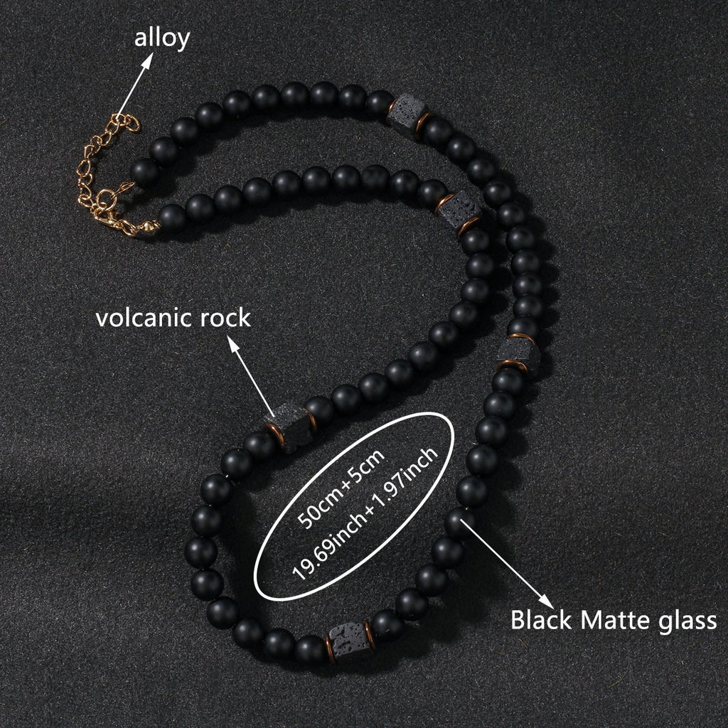 Geometric Bead Chain Necklace