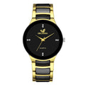 Minimalist Dial Quartz Watch with Steel Band