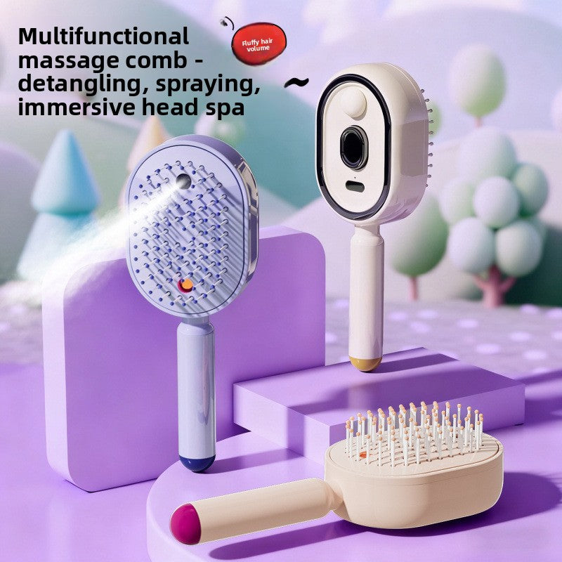 Essential Oil Electric Hair Comb with Spray Function