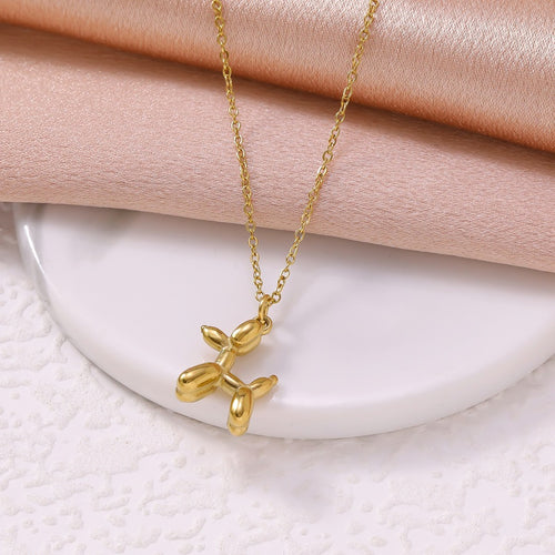 3D Dog Pendant Stainless Steel Necklace