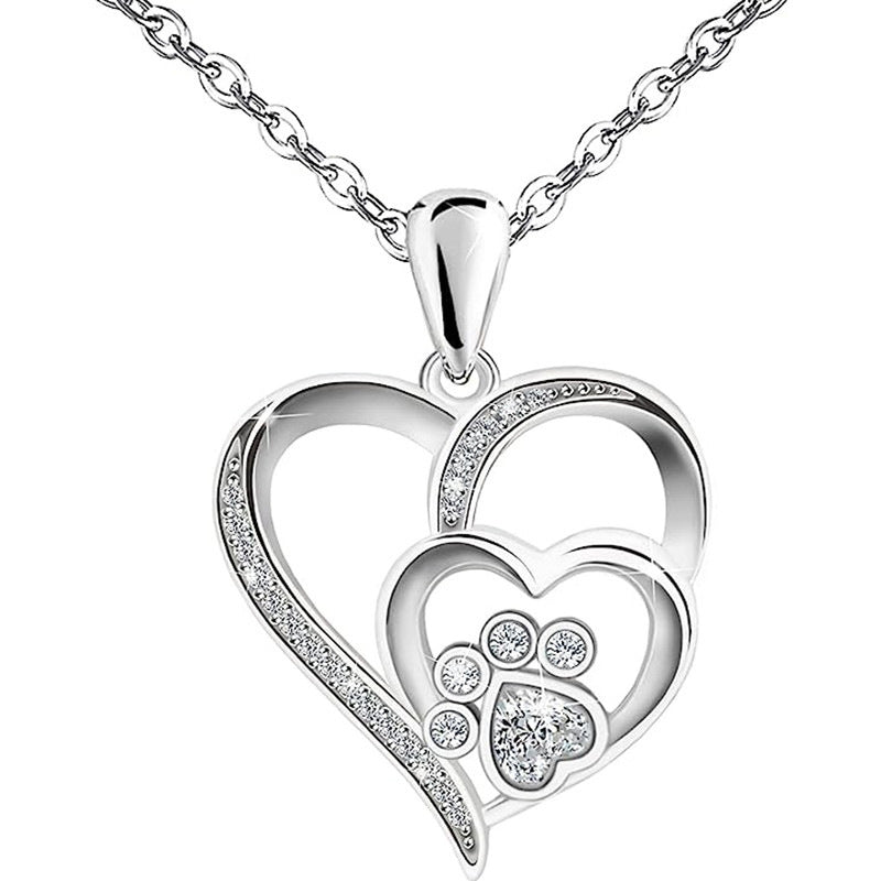Sweet Heart Cat Claw Necklace