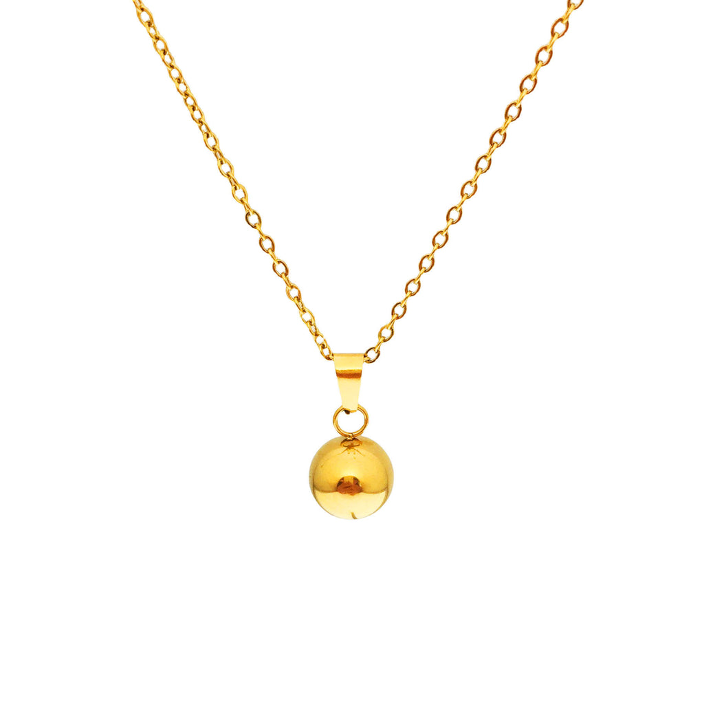 Titanium Steel Gold Plated Necklace and Earring Set