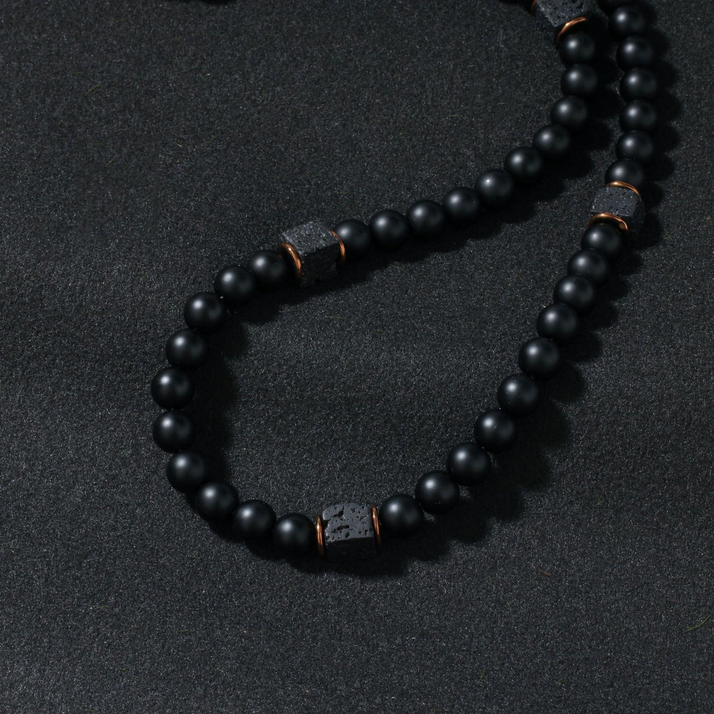 Geometric Bead Chain Necklace