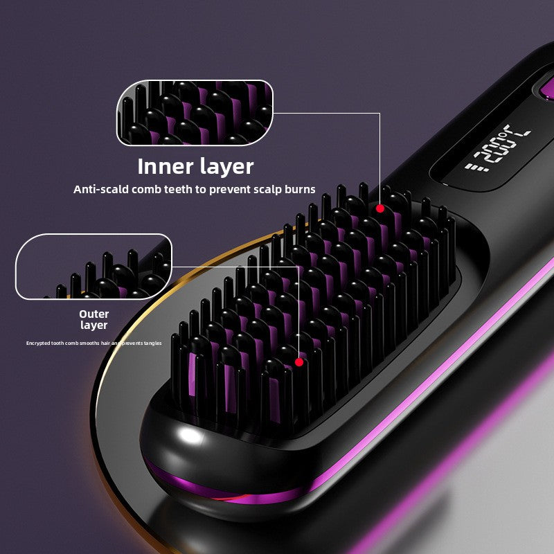 Wireless Negative Ion Hair Straightener Comb