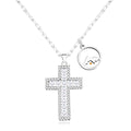 Adjustable Zircon Cross Pendant Necklace
