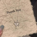 Ice Clear Butterfly Cat's Eye Adjustable Necklace