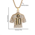 Stainless Steel Football Jersey Pendant Necklace