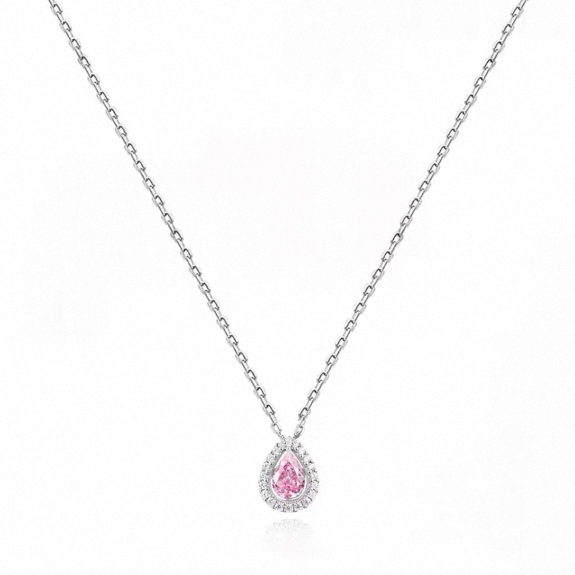 Blue Tear Drop Pendant Necklace