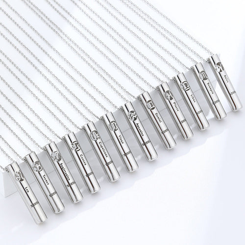 Breathing Whistle Zodiac Necklace with 528Hz Meditation Pendant